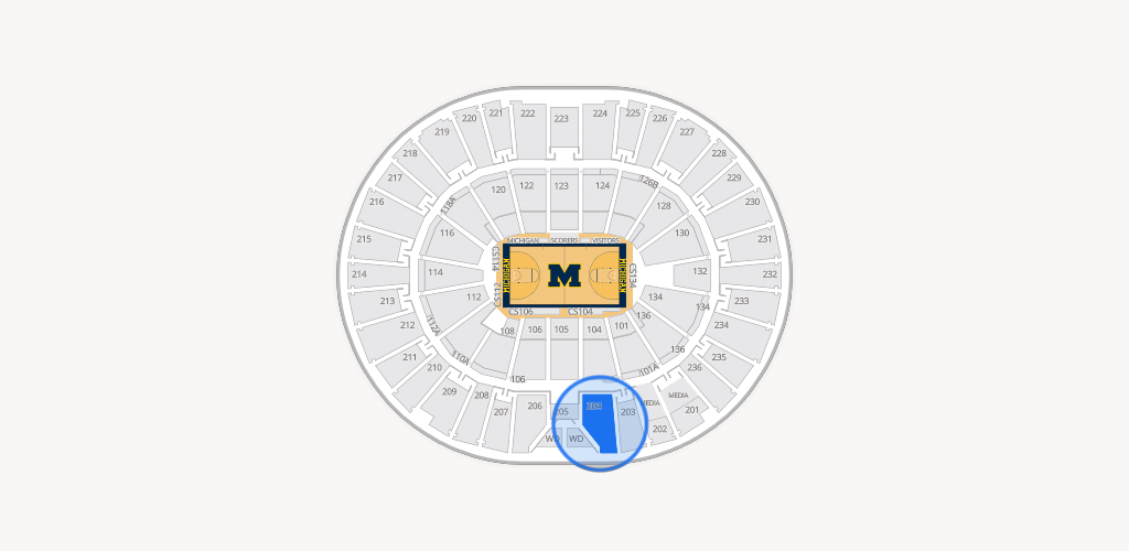 Crisler Center Seating Chart