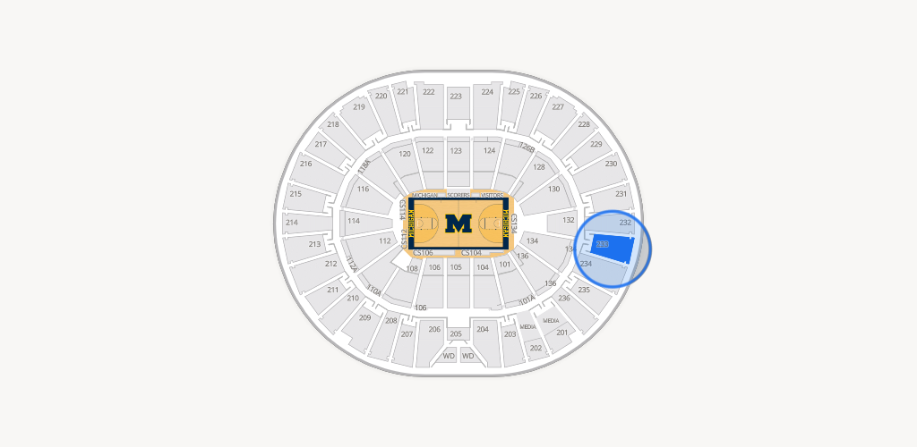 Crisler Center Seating Chart