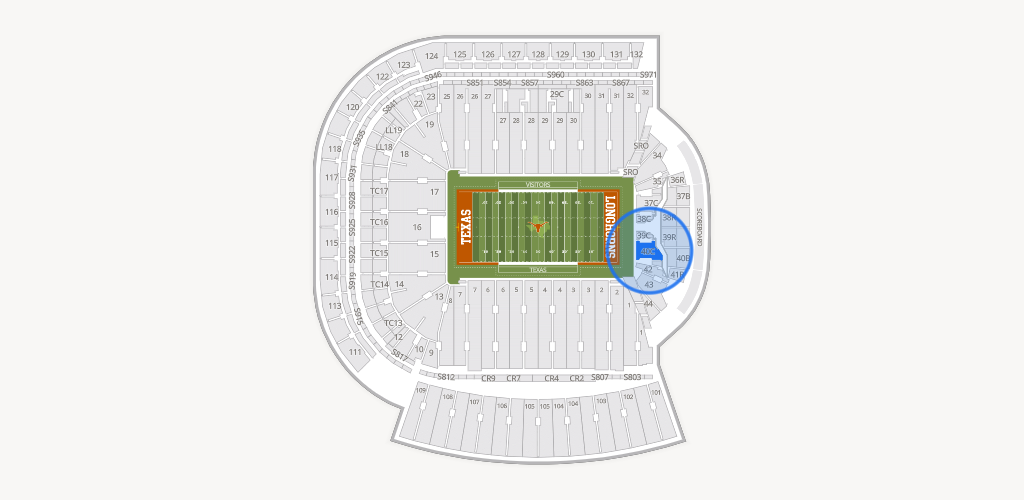 Darrell K Royal - Texas Memorial Stadium Seating Chart