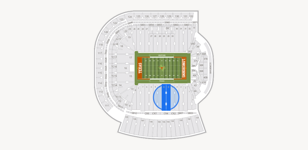 Darrell K Royal - Texas Memorial Stadium Seating Chart