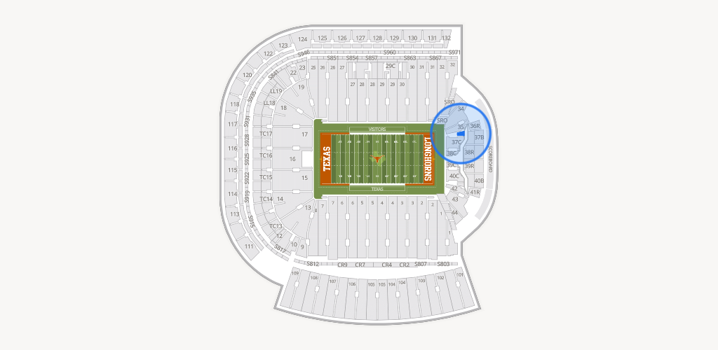 Darrell K Royal - Texas Memorial Stadium Seating Chart