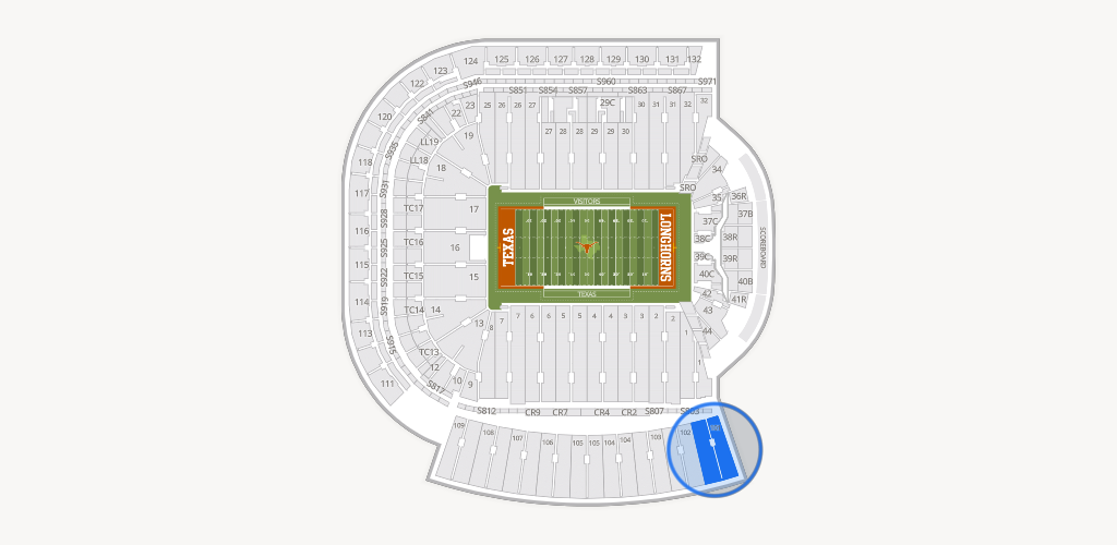 Darrell K Royal - Texas Memorial Stadium Seating Chart