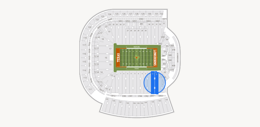 Darrell K Royal - Texas Memorial Stadium Seating Chart