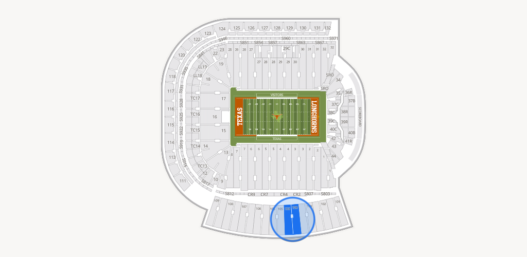 Darrell K Royal - Texas Memorial Stadium Seating Chart