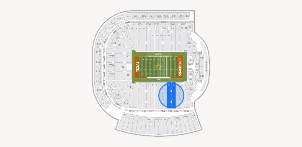 Darrell K Royal - Texas Memorial Stadium Seating Chart