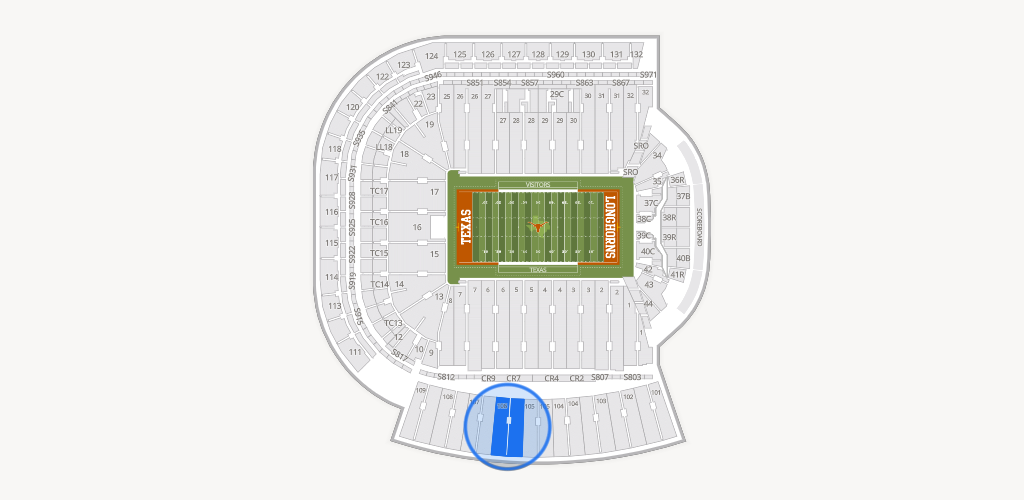Darrell K Royal - Texas Memorial Stadium Seating Chart