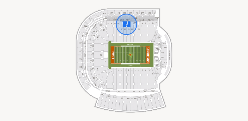 Darrell K Royal - Texas Memorial Stadium Seating Chart