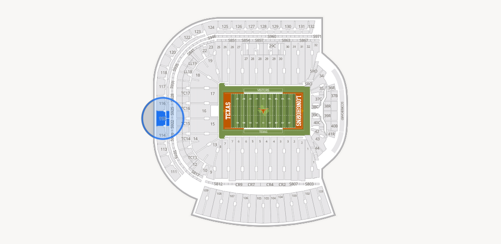 Darrell K Royal - Texas Memorial Stadium Seating Chart