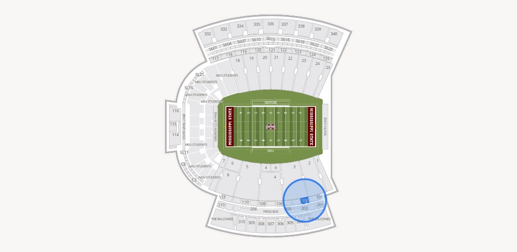 Davis Wade Stadium at Scott Field Seating Chart