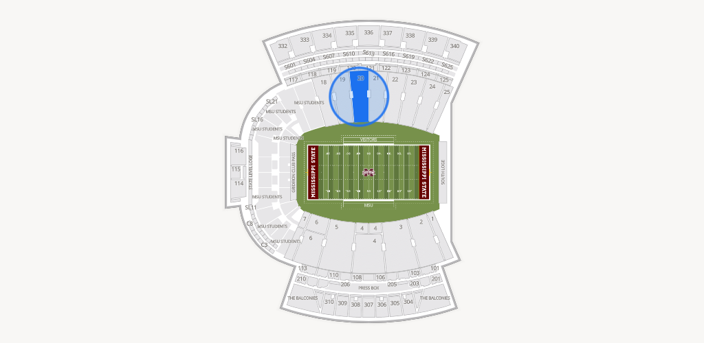 Davis Wade Stadium at Scott Field Seating Chart