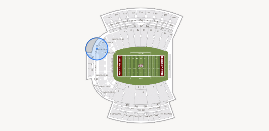Davis Wade Stadium at Scott Field Seating Chart