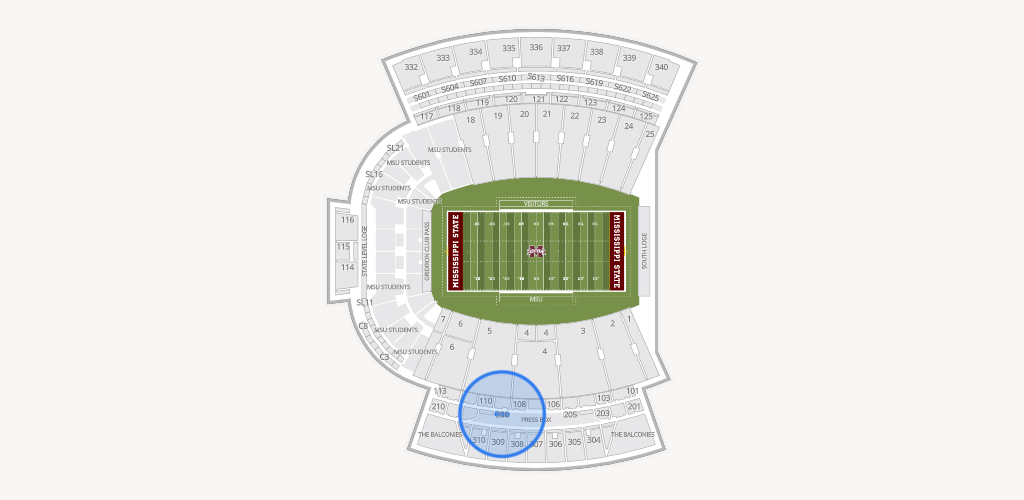 Davis Wade Stadium at Scott Field Seating Chart