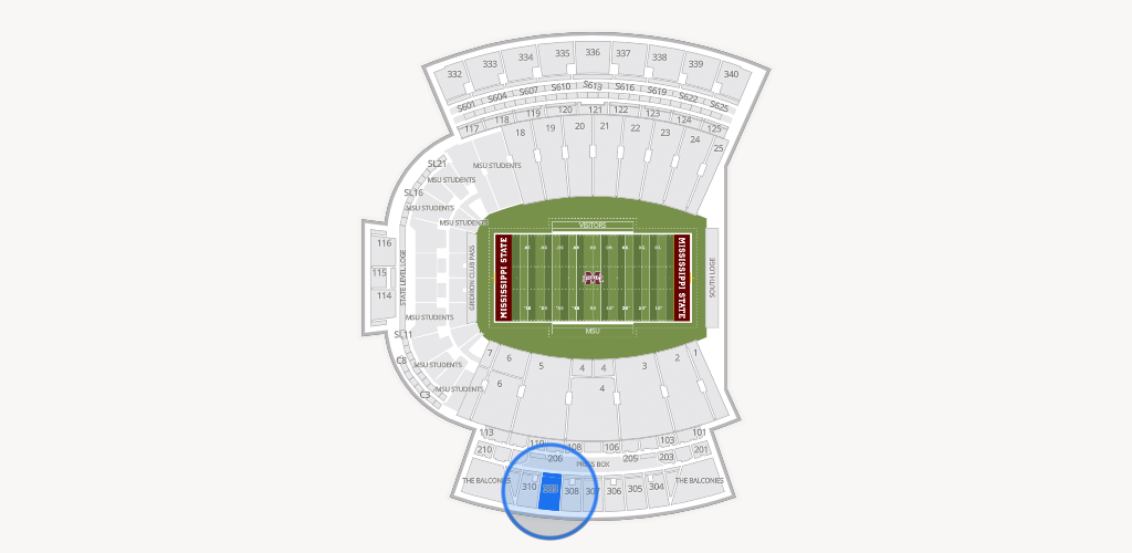 Davis Wade Stadium at Scott Field Seating Chart