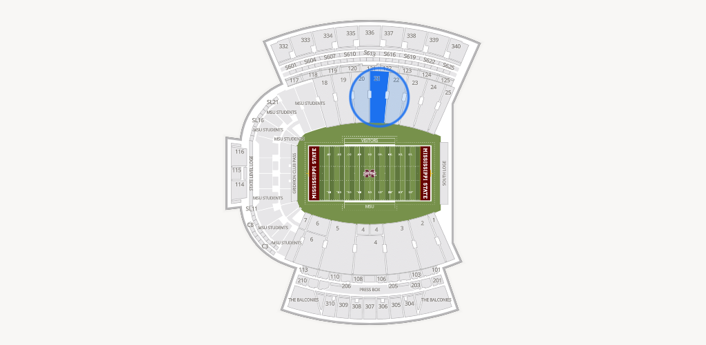 Davis Wade Stadium at Scott Field Seating Chart