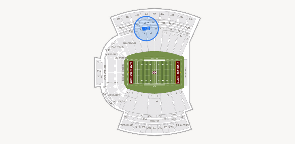 Davis Wade Stadium at Scott Field Seating Chart