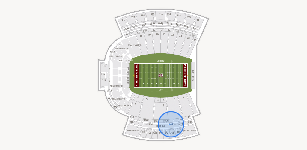 Davis Wade Stadium at Scott Field Seating Chart