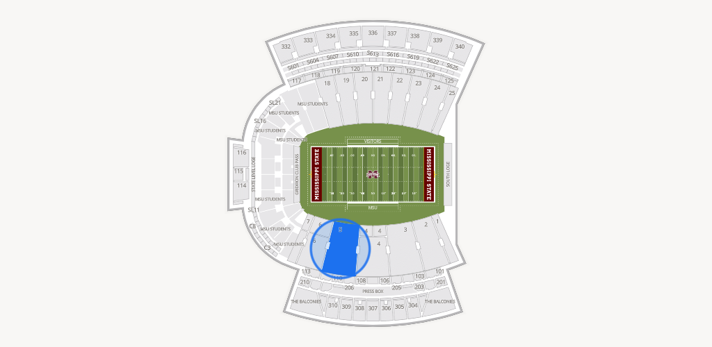 Davis Wade Stadium at Scott Field Seating Chart