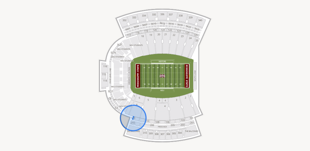 Davis Wade Stadium at Scott Field Seating Chart
