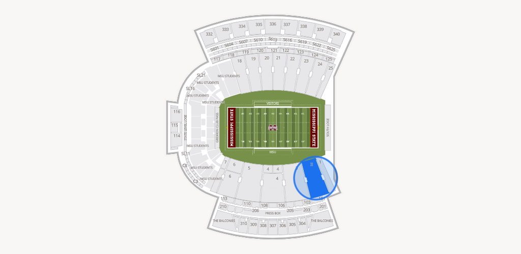 Davis Wade Stadium at Scott Field Seating Chart