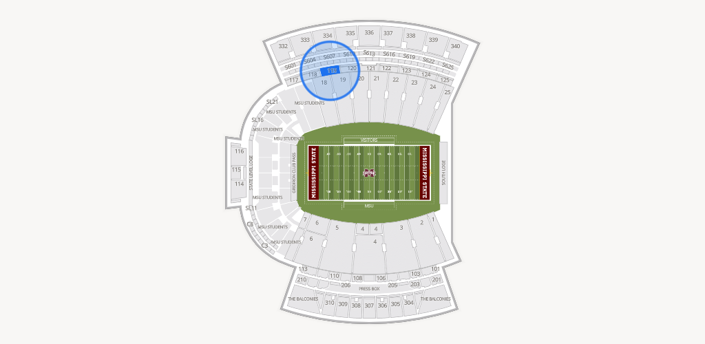 Davis Wade Stadium at Scott Field Seating Chart