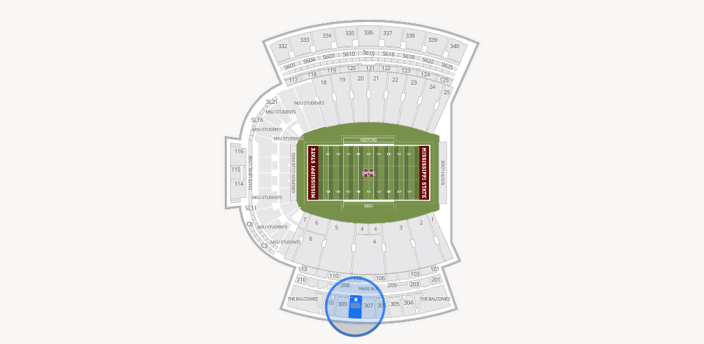 Davis Wade Stadium at Scott Field Seating Chart