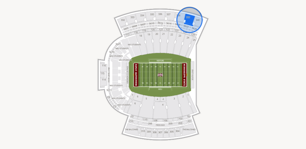 Davis Wade Stadium at Scott Field Seating Chart