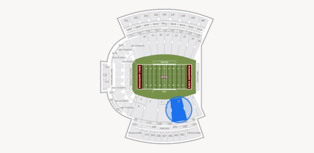 Davis Wade Stadium at Scott Field Seating Chart