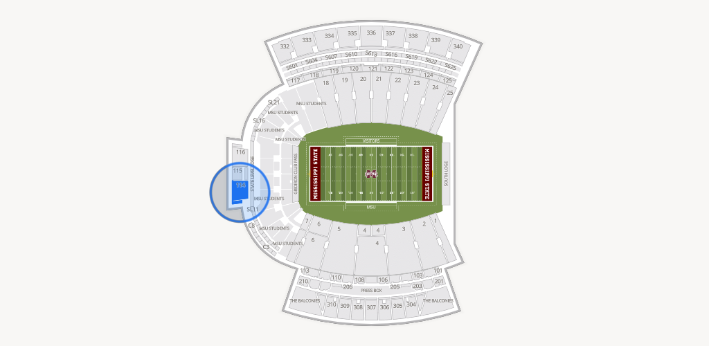 Davis Wade Stadium at Scott Field Seating Chart