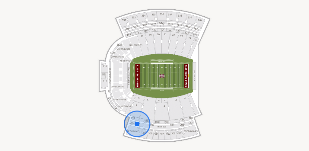Davis Wade Stadium at Scott Field Seating Chart