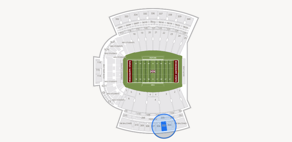 Davis Wade Stadium at Scott Field Seating Chart