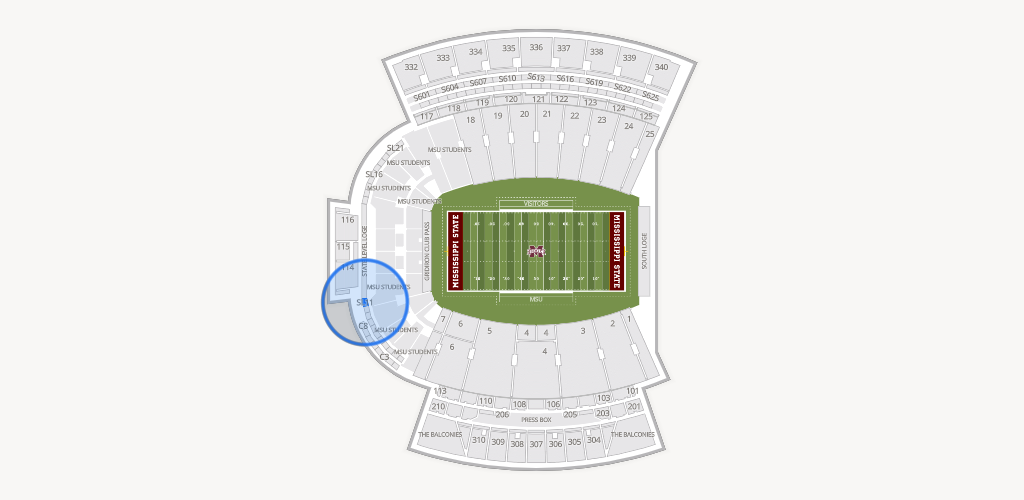 Davis Wade Stadium at Scott Field Seating Chart