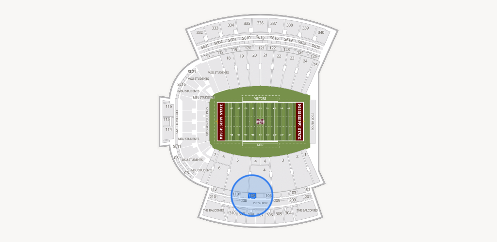 Davis Wade Stadium at Scott Field Seating Chart
