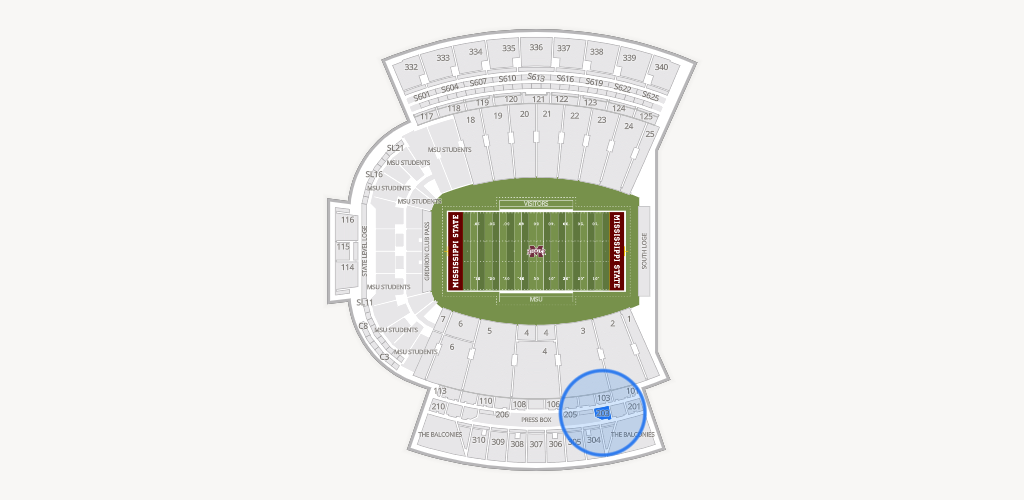 Davis Wade Stadium at Scott Field Seating Chart