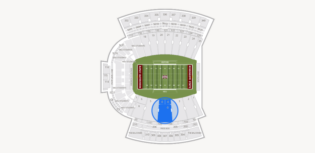 Davis Wade Stadium at Scott Field Seating Chart