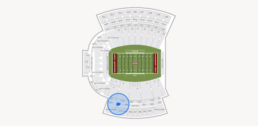 Davis Wade Stadium at Scott Field Seating Chart