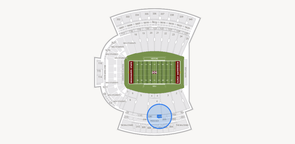 Davis Wade Stadium at Scott Field Seating Chart