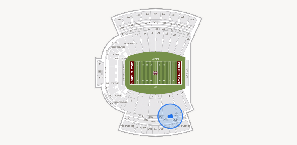 Davis Wade Stadium at Scott Field Seating Chart