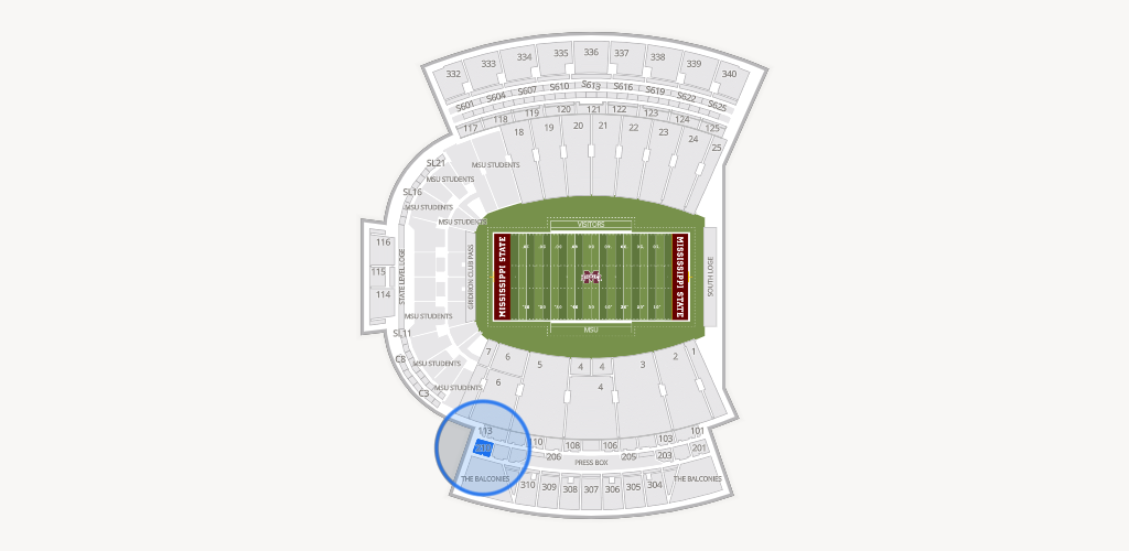Davis Wade Stadium at Scott Field Seating Chart