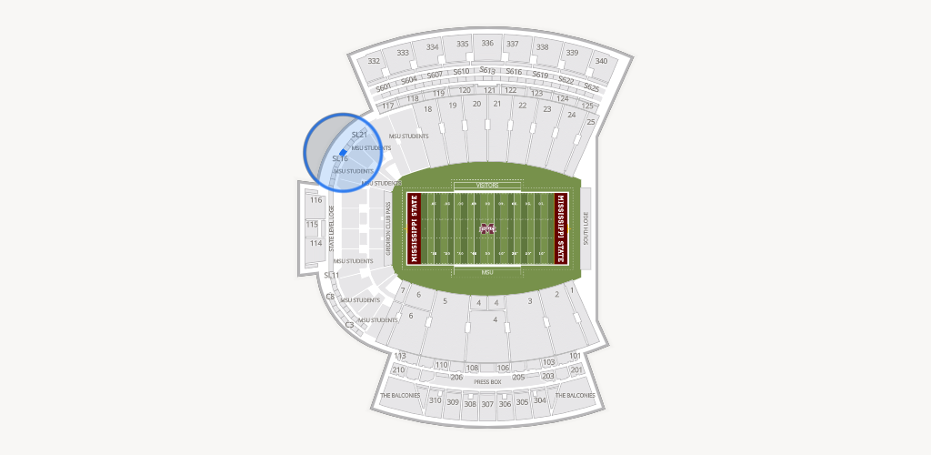 Davis Wade Stadium at Scott Field Seating Chart