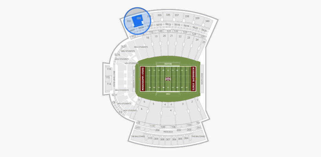 Davis Wade Stadium at Scott Field Seating Chart