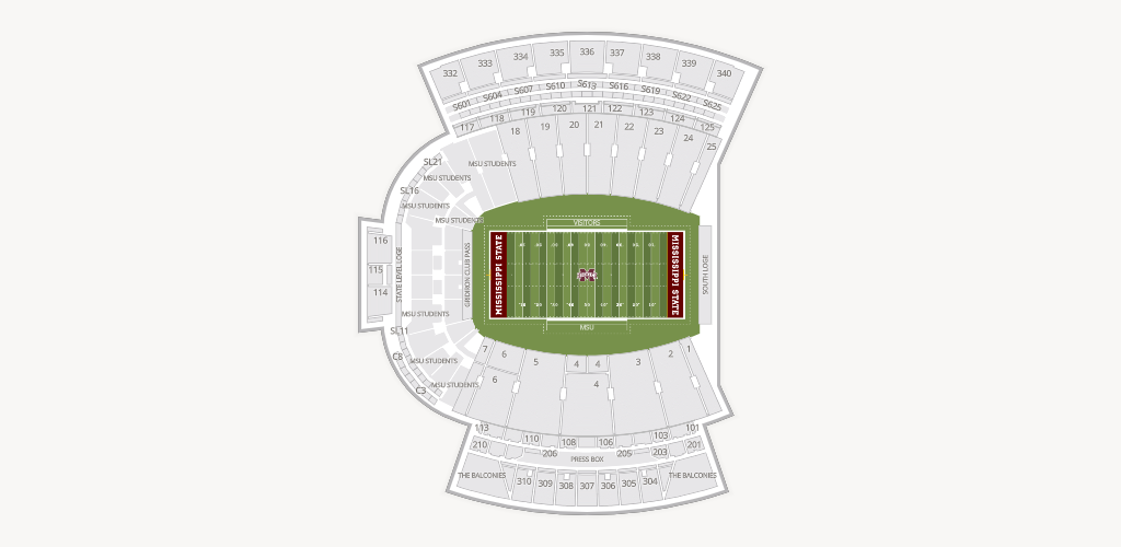 Davis Wade Stadium at Scott Field Seating Chart