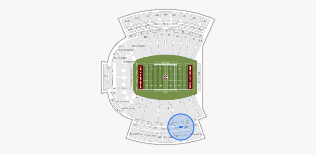 Davis Wade Stadium at Scott Field Seating Chart