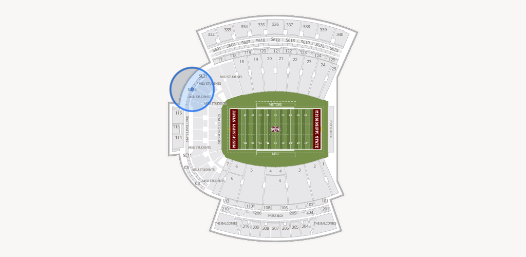 Davis Wade Stadium at Scott Field Seating Chart