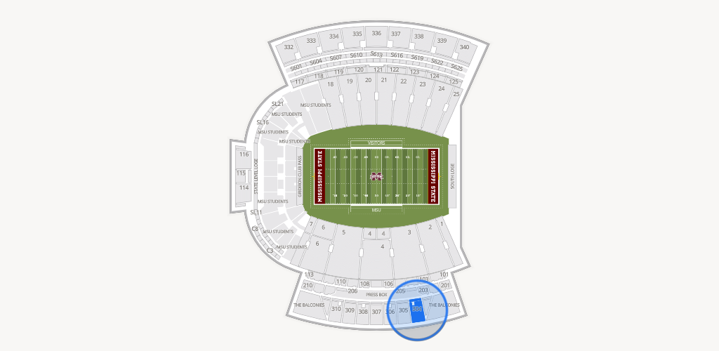 Davis Wade Stadium at Scott Field Seating Chart