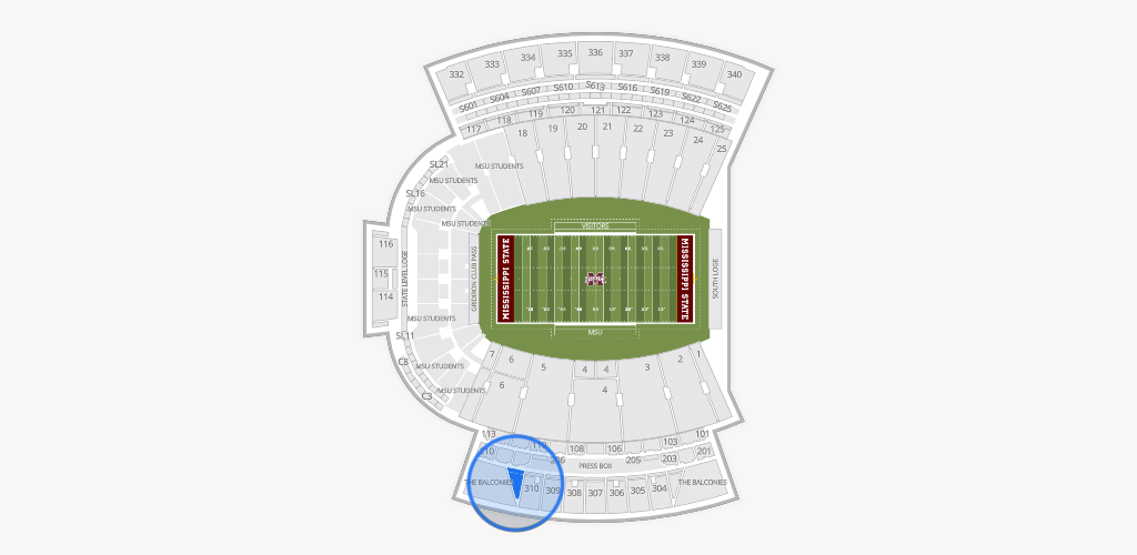 Davis Wade Stadium at Scott Field Seating Chart
