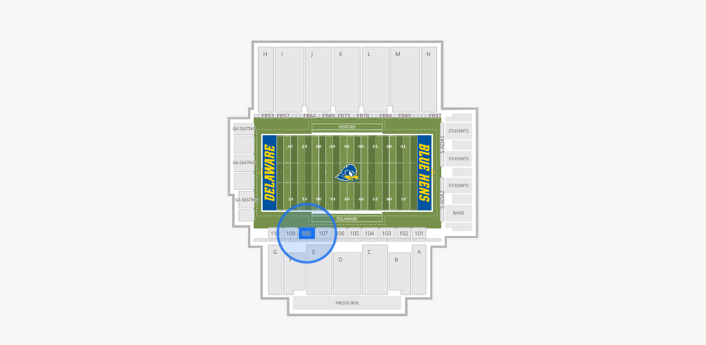 Delaware Stadium Seating Chart