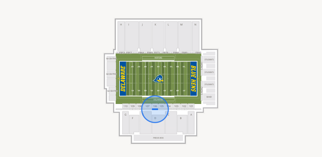 Delaware Stadium Seating Chart