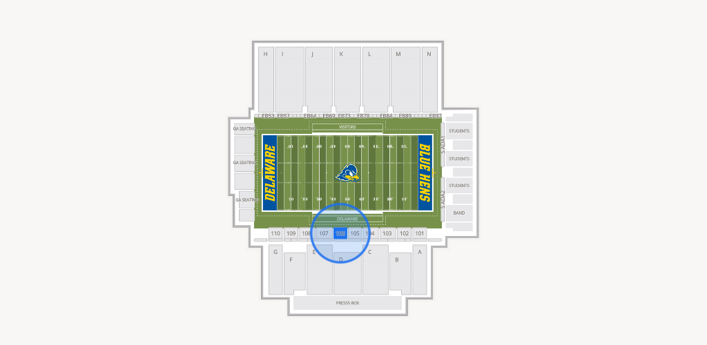 Delaware Stadium Seating Chart