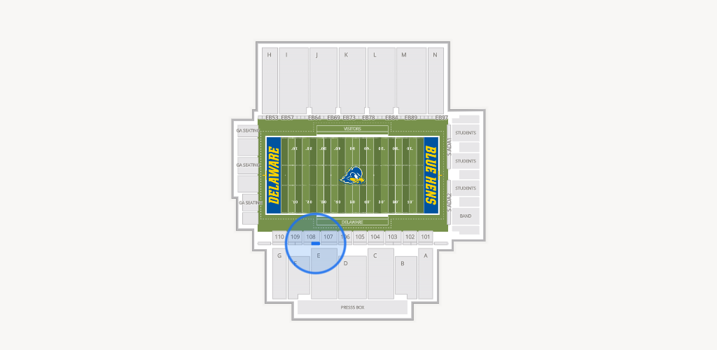 Delaware Stadium Seating Chart