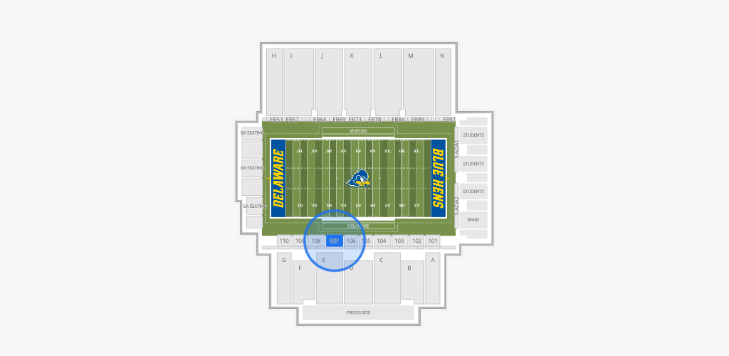 Delaware Stadium Seating Chart
